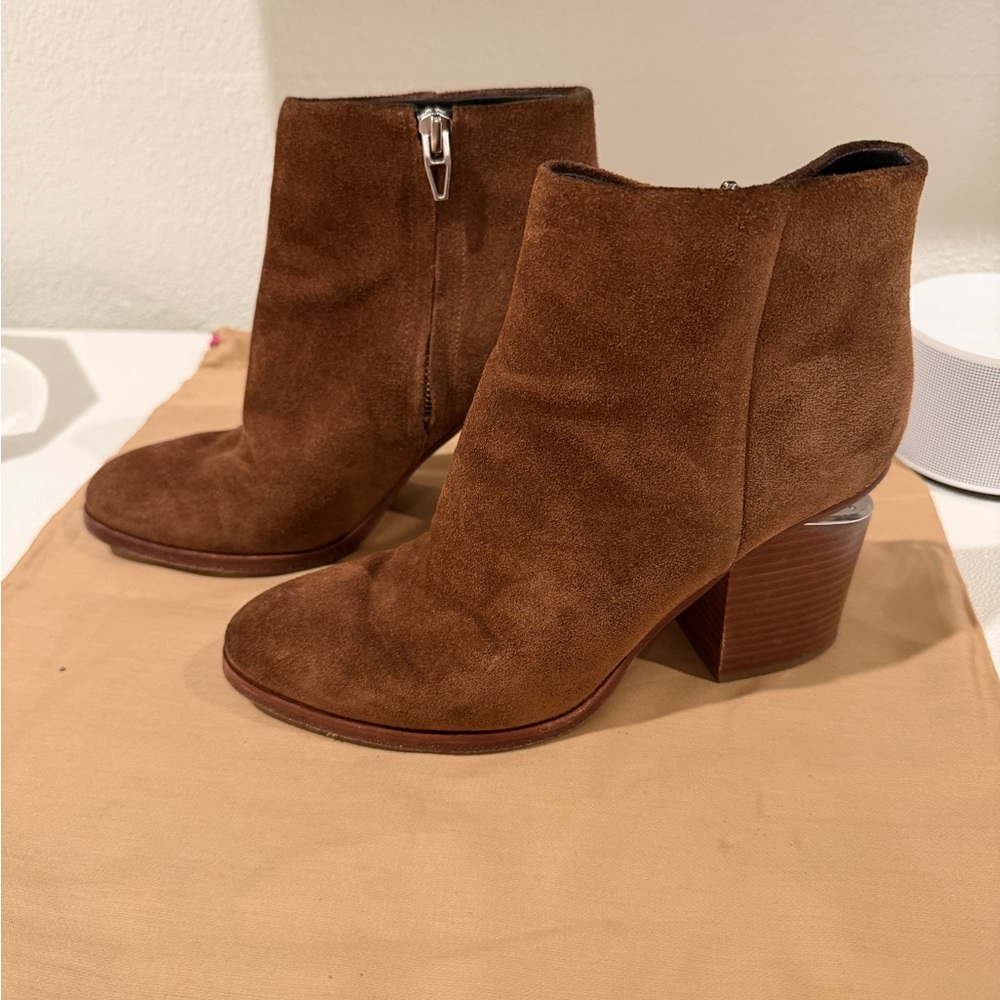 Brown Suede Ankle Boots